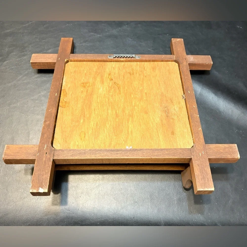 Handmade Welcome Friends Wood and Tin Kitchen Towel Holder - Brown